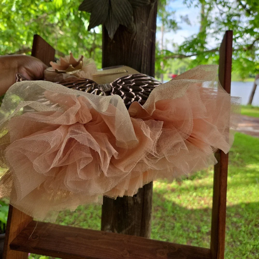 Elly & Emmy Rose Gold Three-piece Baby Tutu Set
